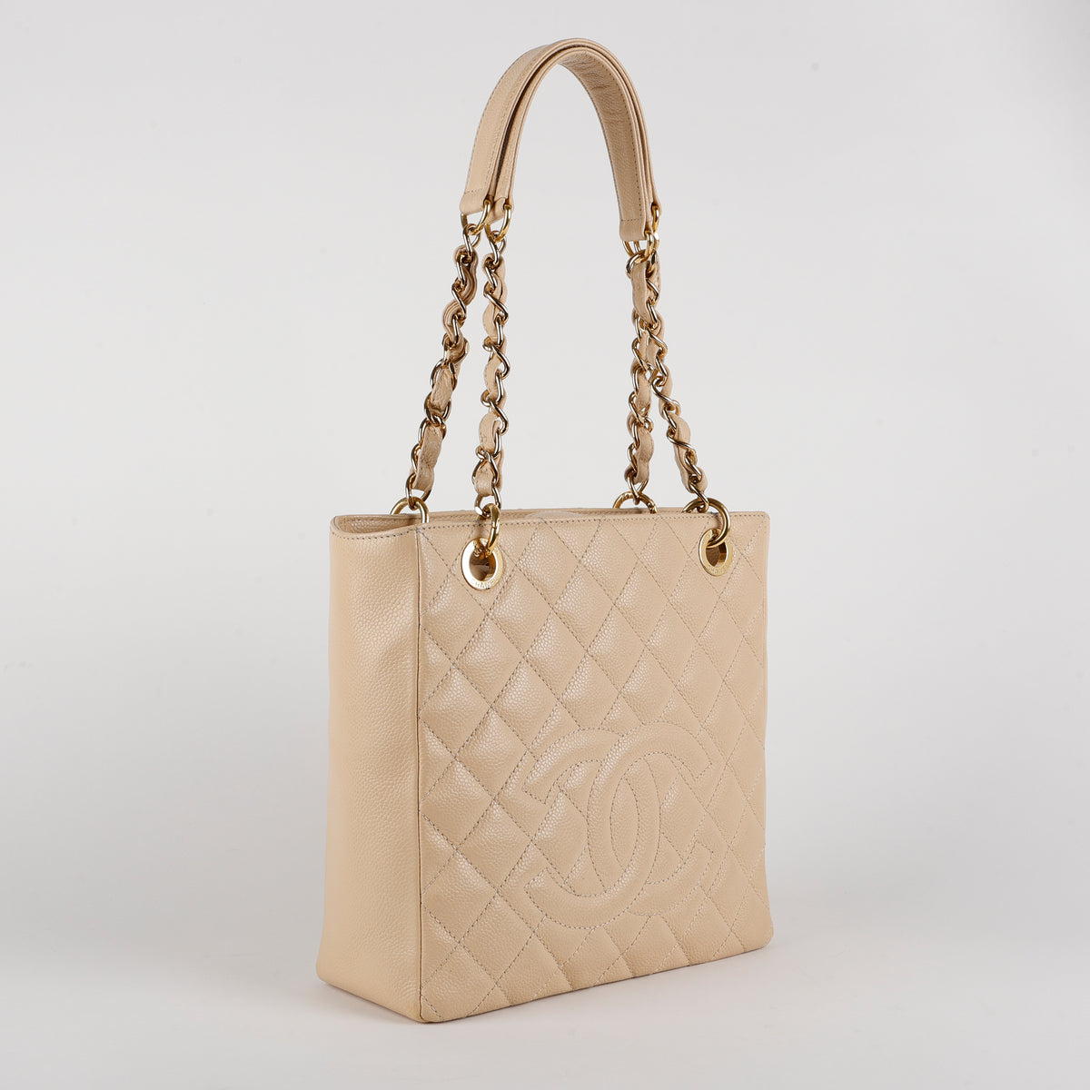 Petit Shopping Tote, Quilted Caviar