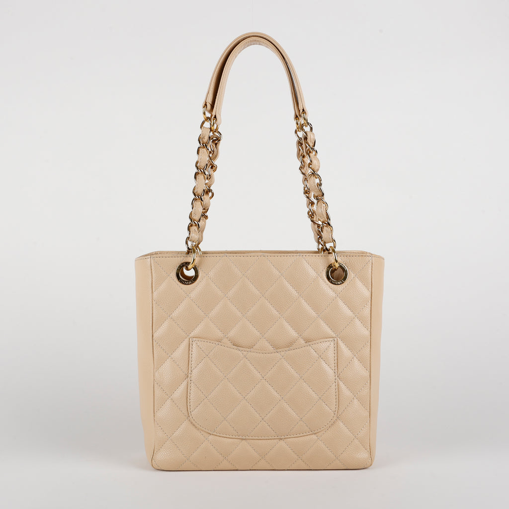 Petit Shopping Tote, Quilted Caviar