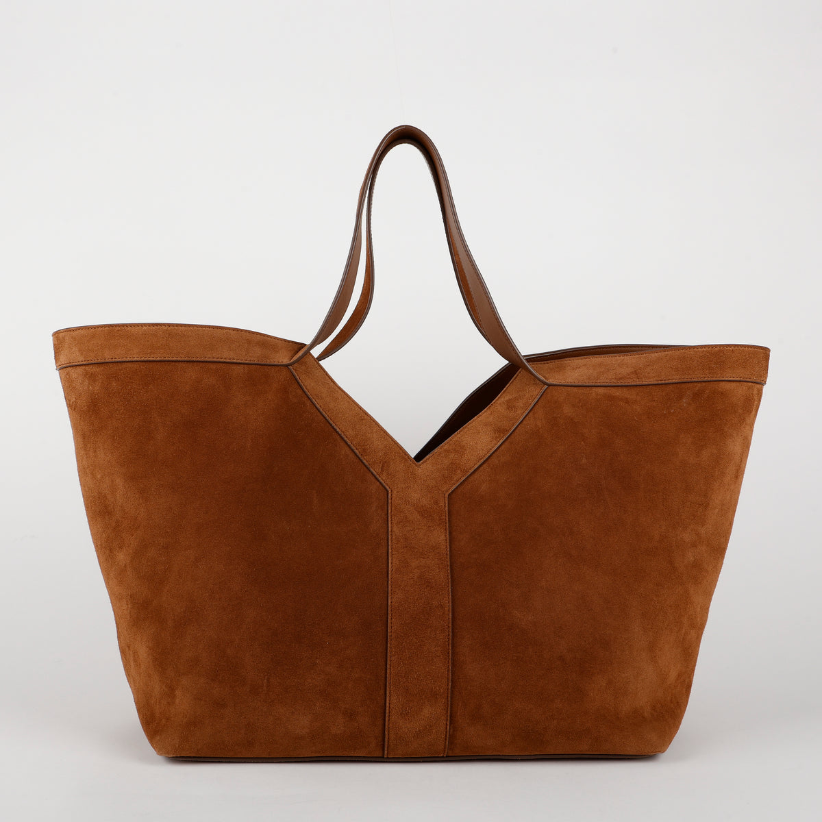 Medium Y Tote, Brown Suede