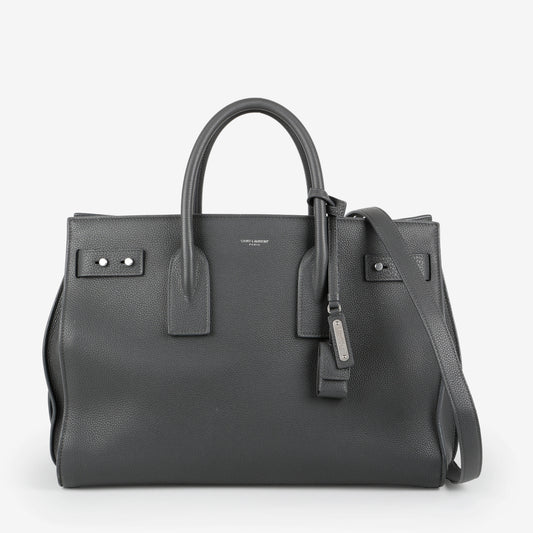 Large Sac De Jour, Dark Grey Calfskin