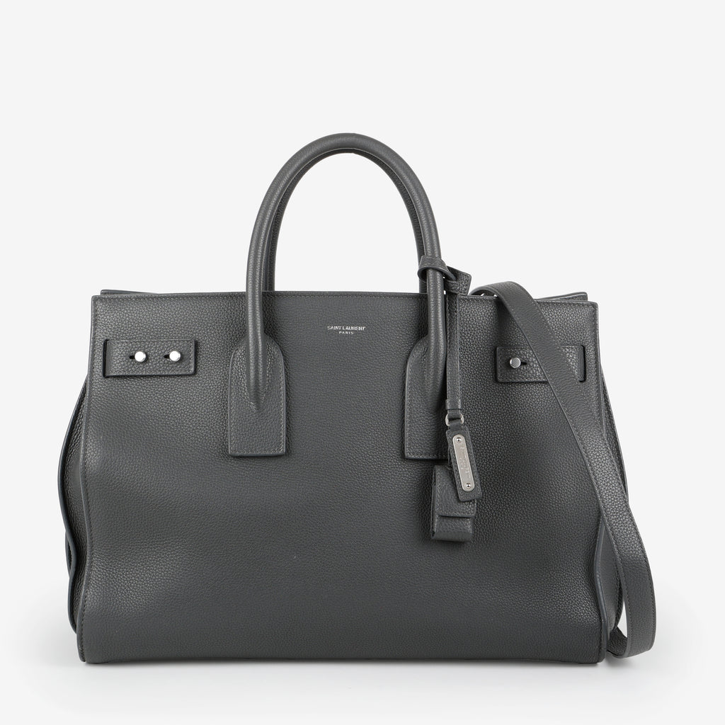 Large Sac De Jour, Dark Grey Calfskin