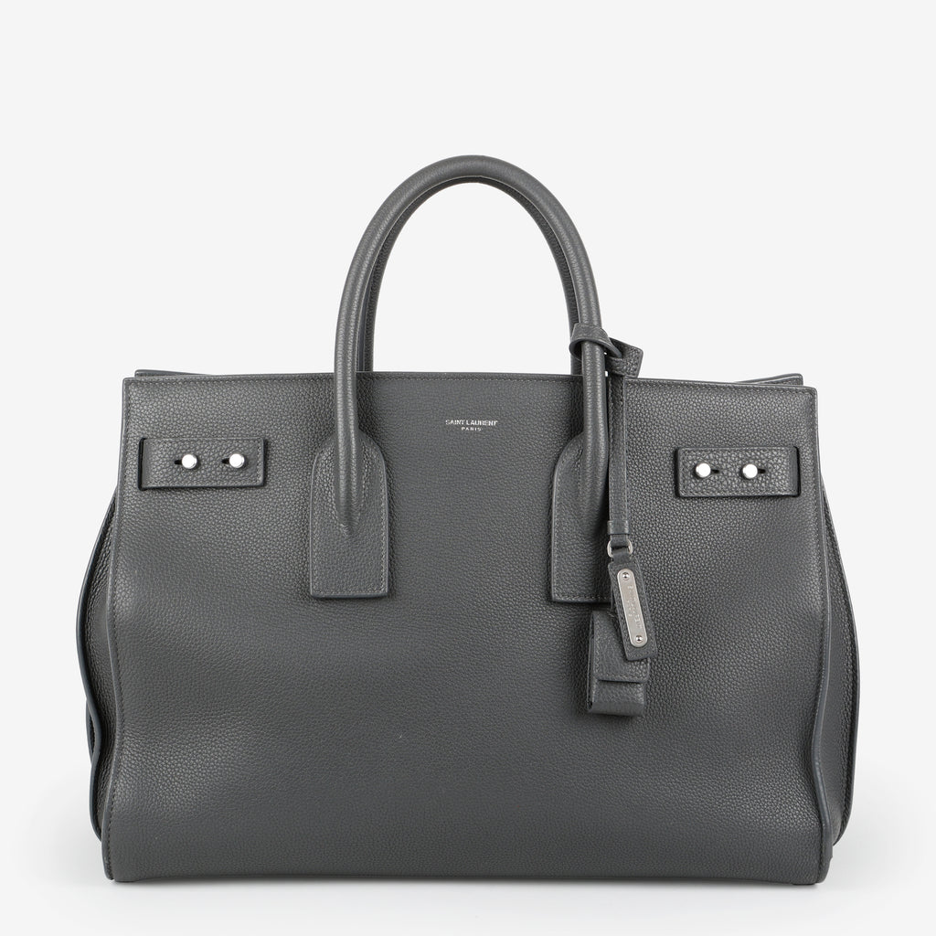 Large Sac De Jour, Dark Grey Calfskin