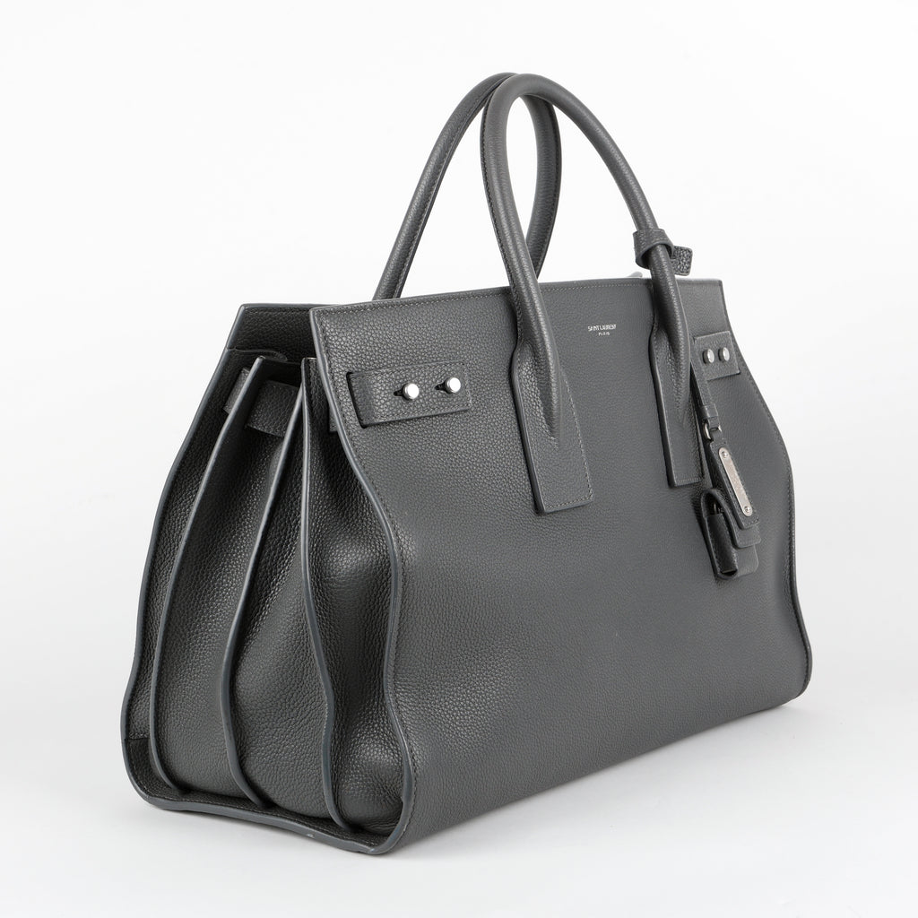 Large Sac De Jour, Dark Grey Calfskin