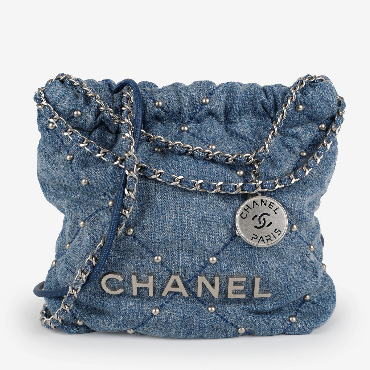 Small Studded 22, Light Denim