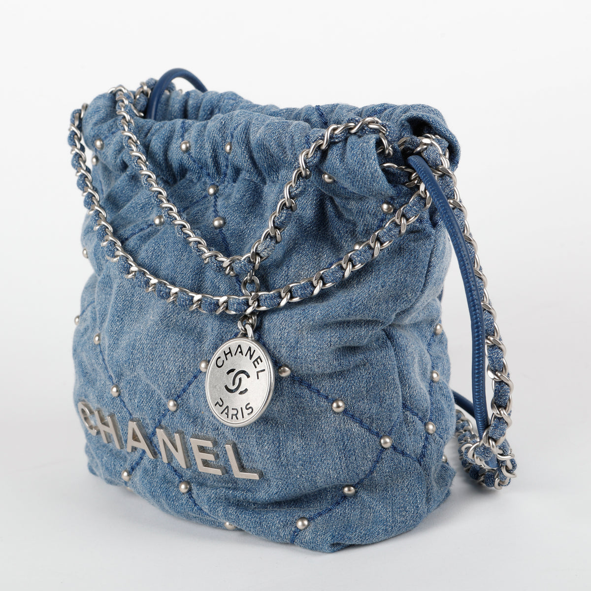 Small Studded 22, Light Denim