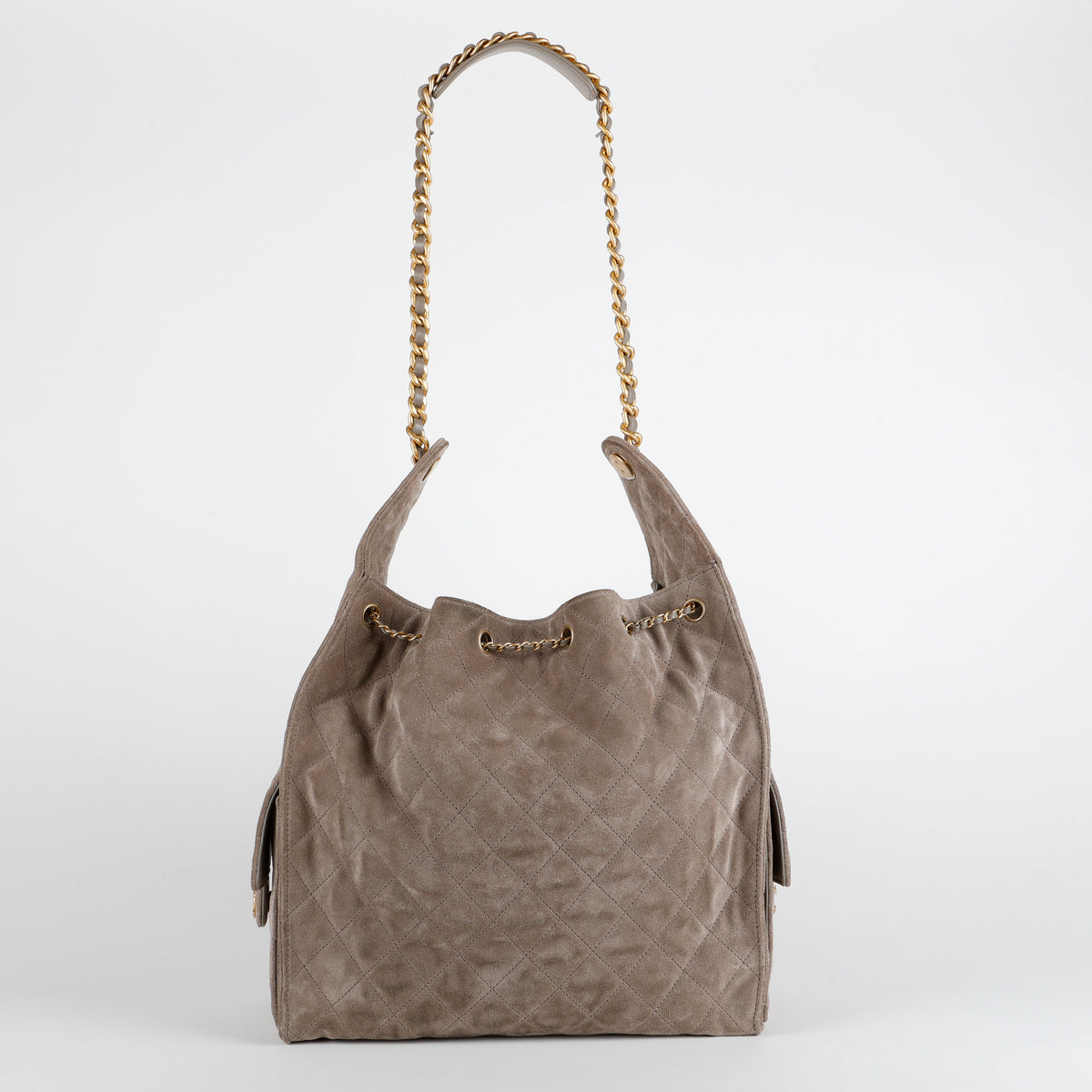 Medium 25 Hobo, Grey Suede