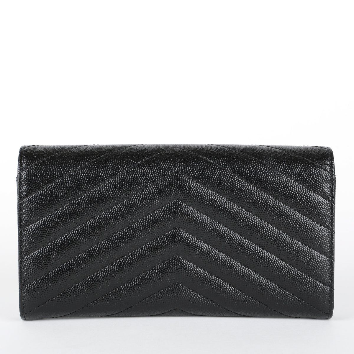 Long Envelope Wallet, So Black Grain de Poudre