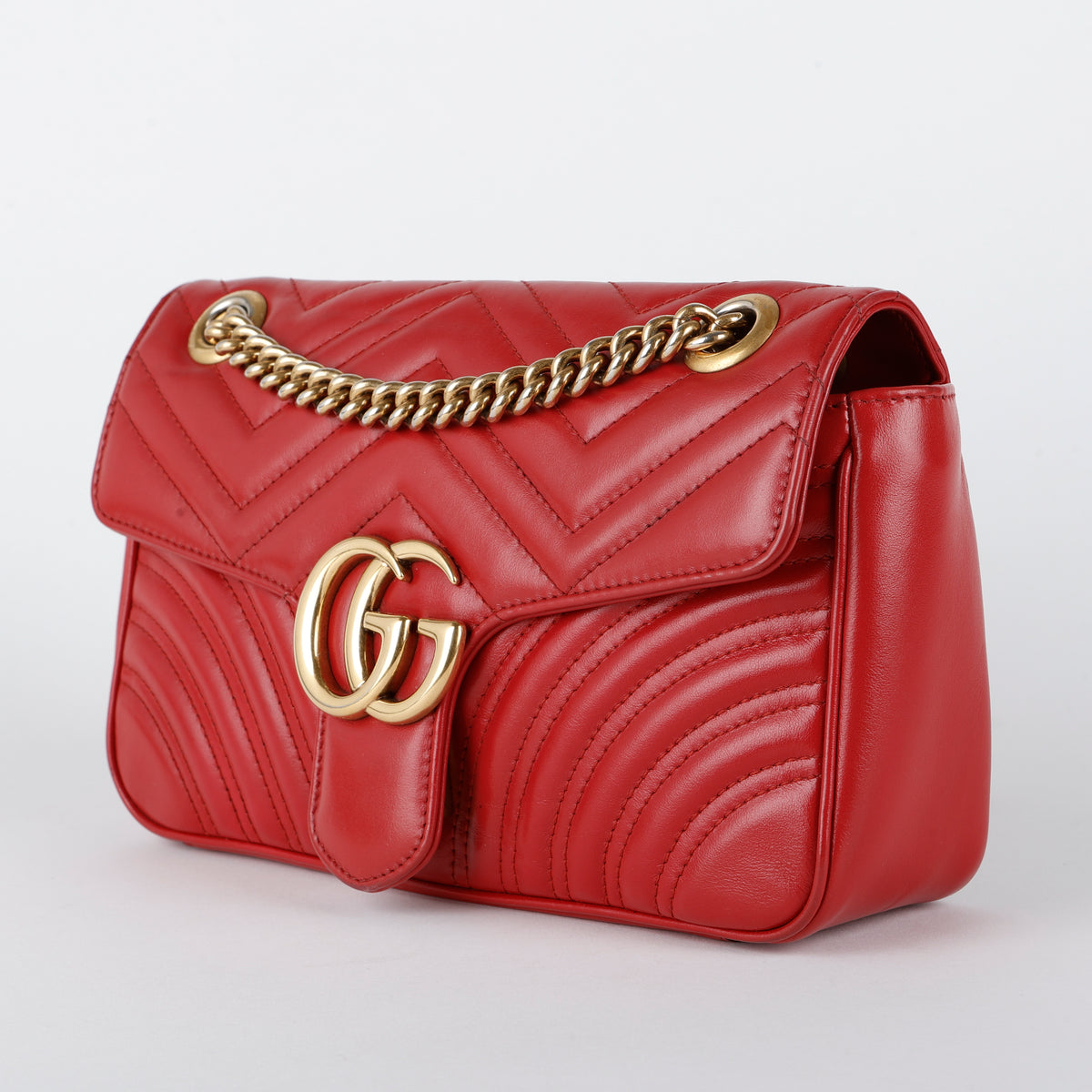 Small GG Marmont Flap, Red