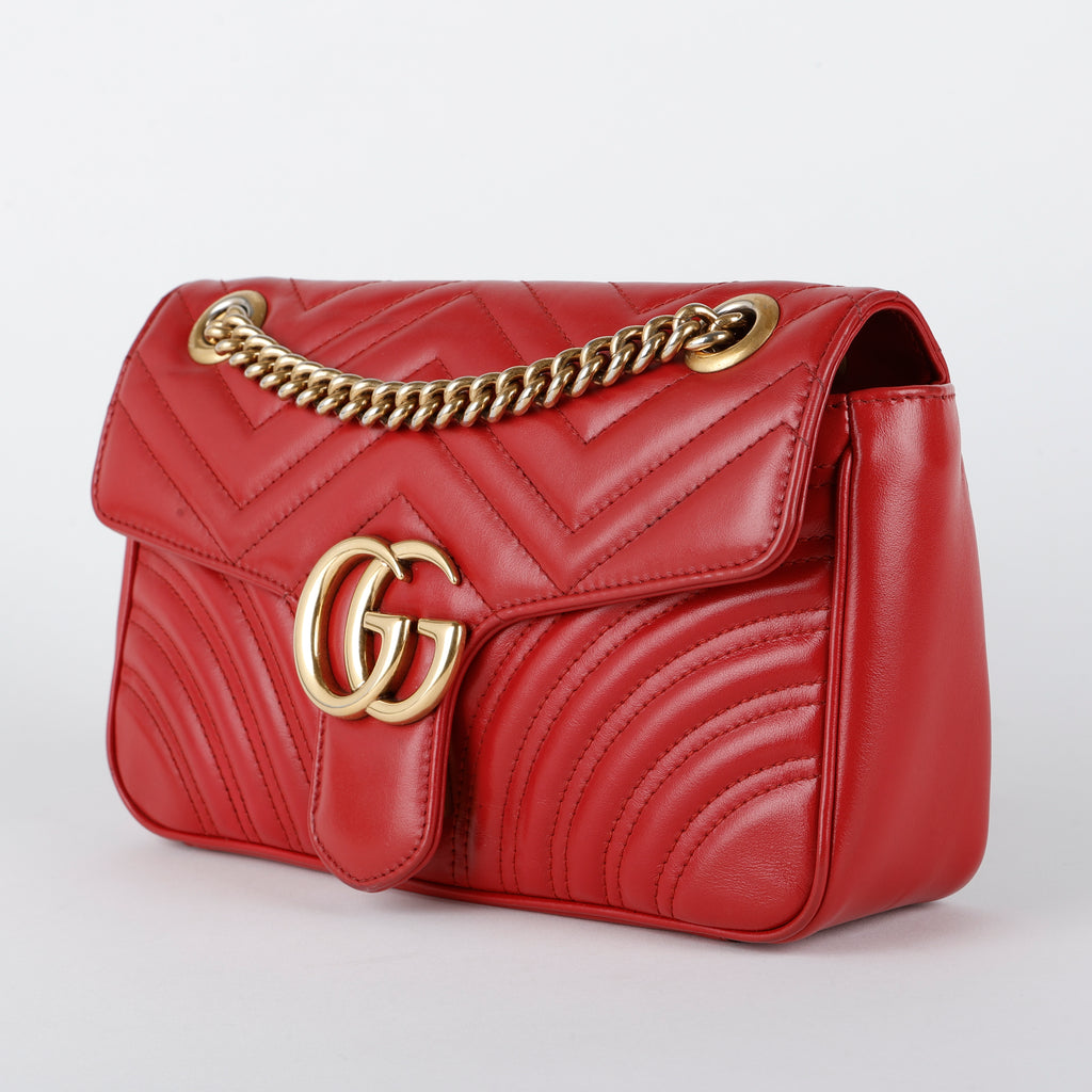 Small GG Marmont Flap, Red
