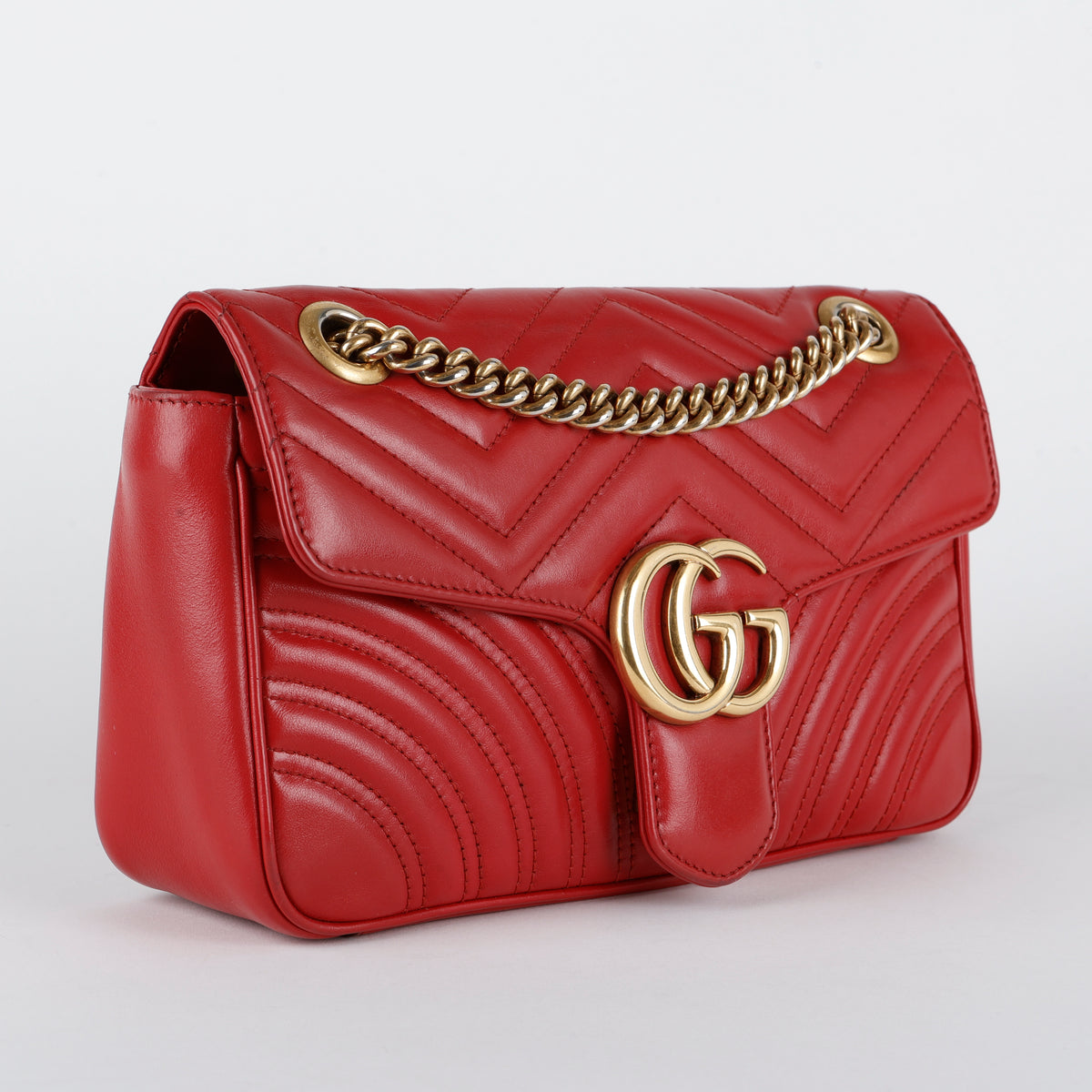 Small GG Marmont Flap, Red