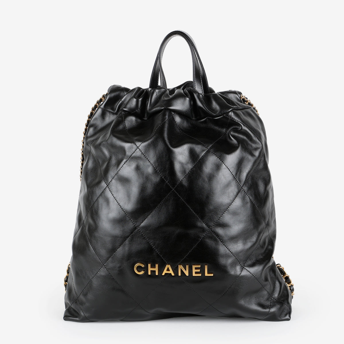 Chanel 22 Backpack, Black Calfskin