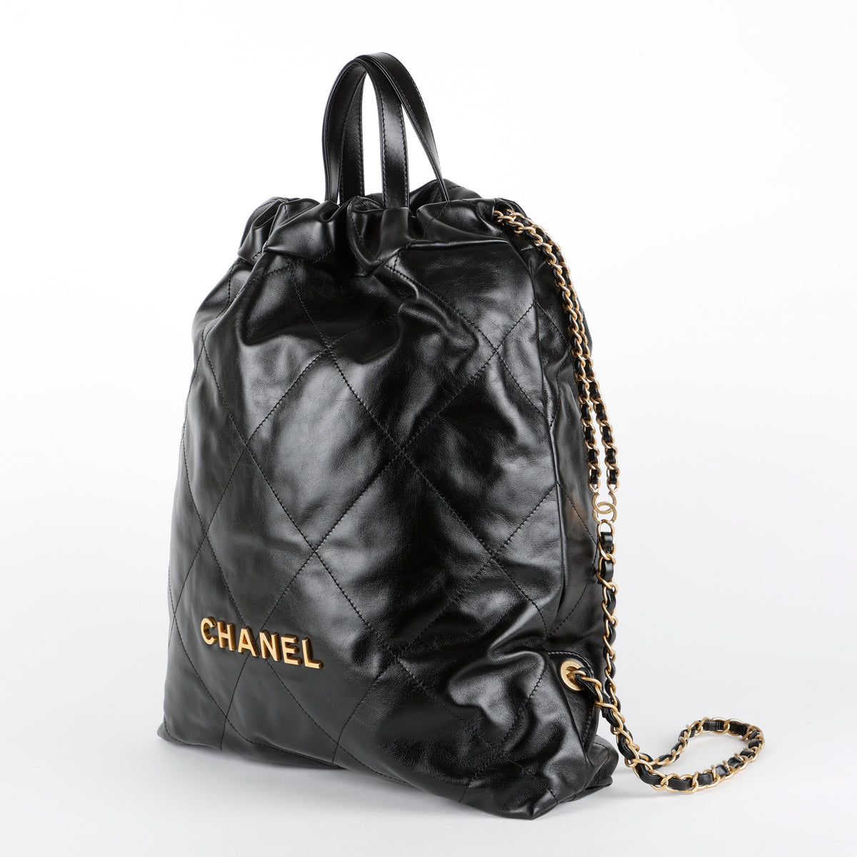 Chanel 22 Backpack, Black Calfskin