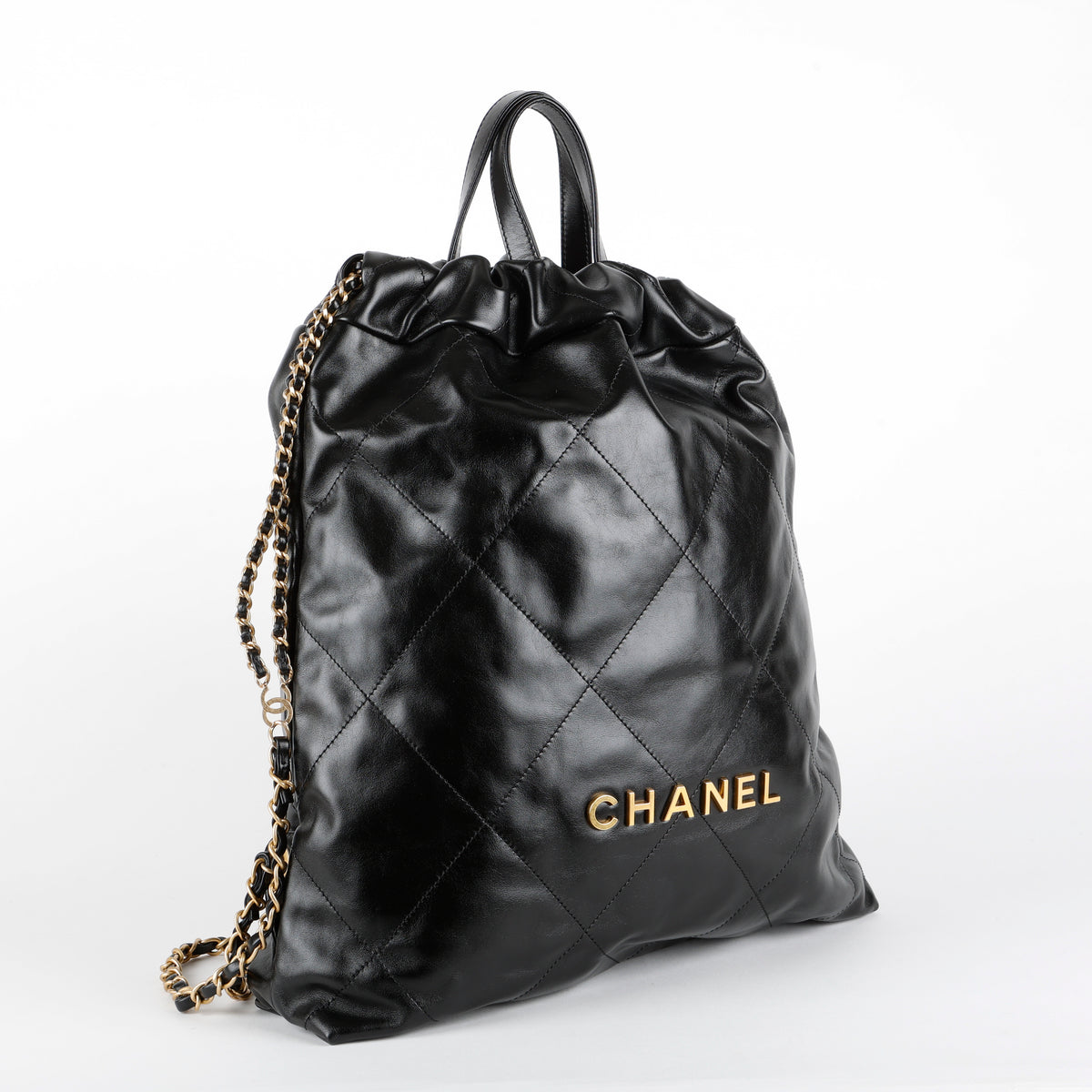 Chanel 22 Backpack, Black Calfskin