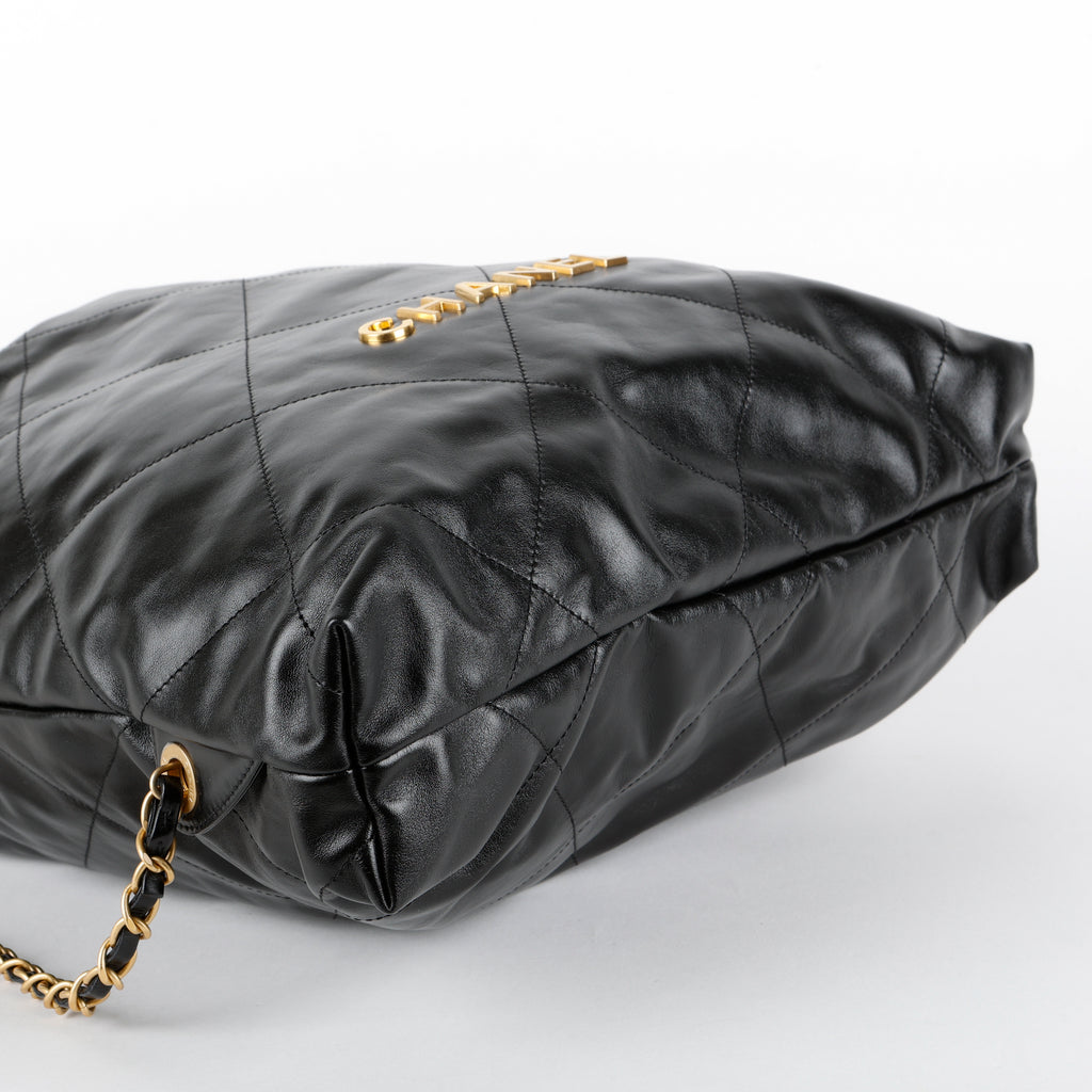 Chanel 22 Backpack, Black Calfskin