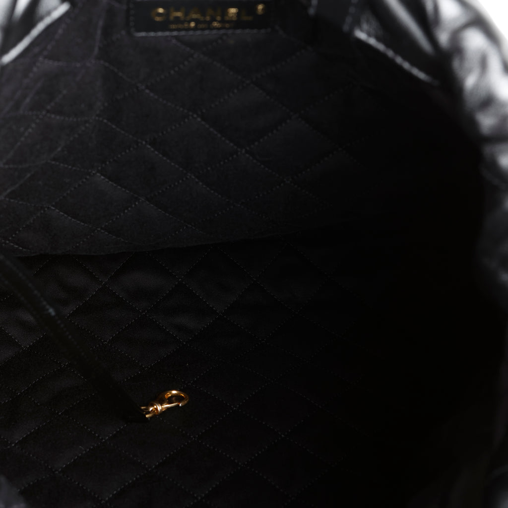 Chanel 22 Backpack, Black Calfskin