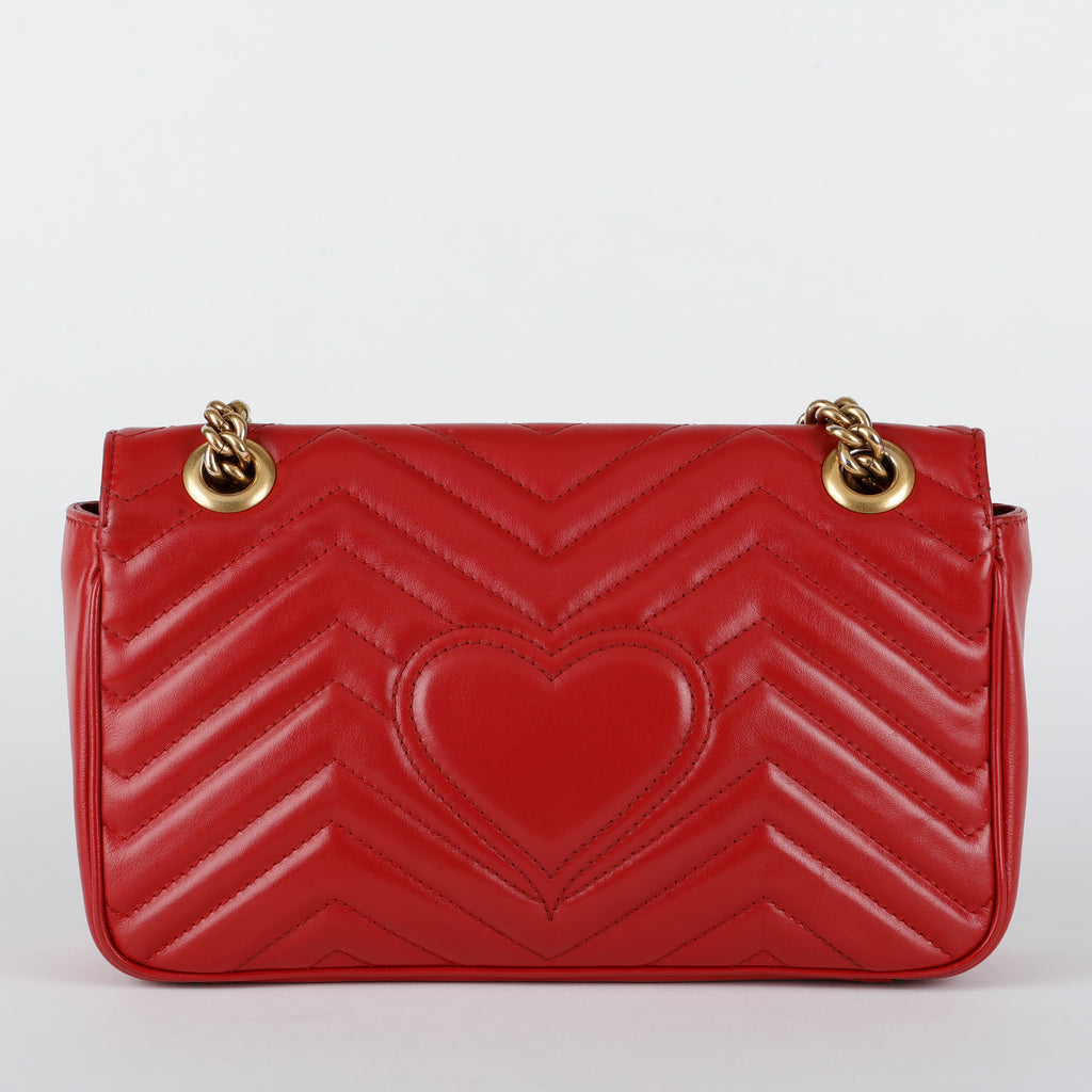 Small GG Marmont Flap, Red