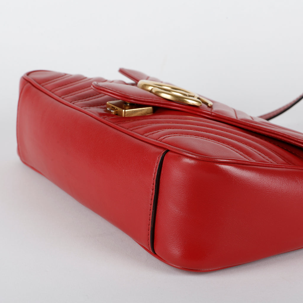 Small GG Marmont Flap, Red