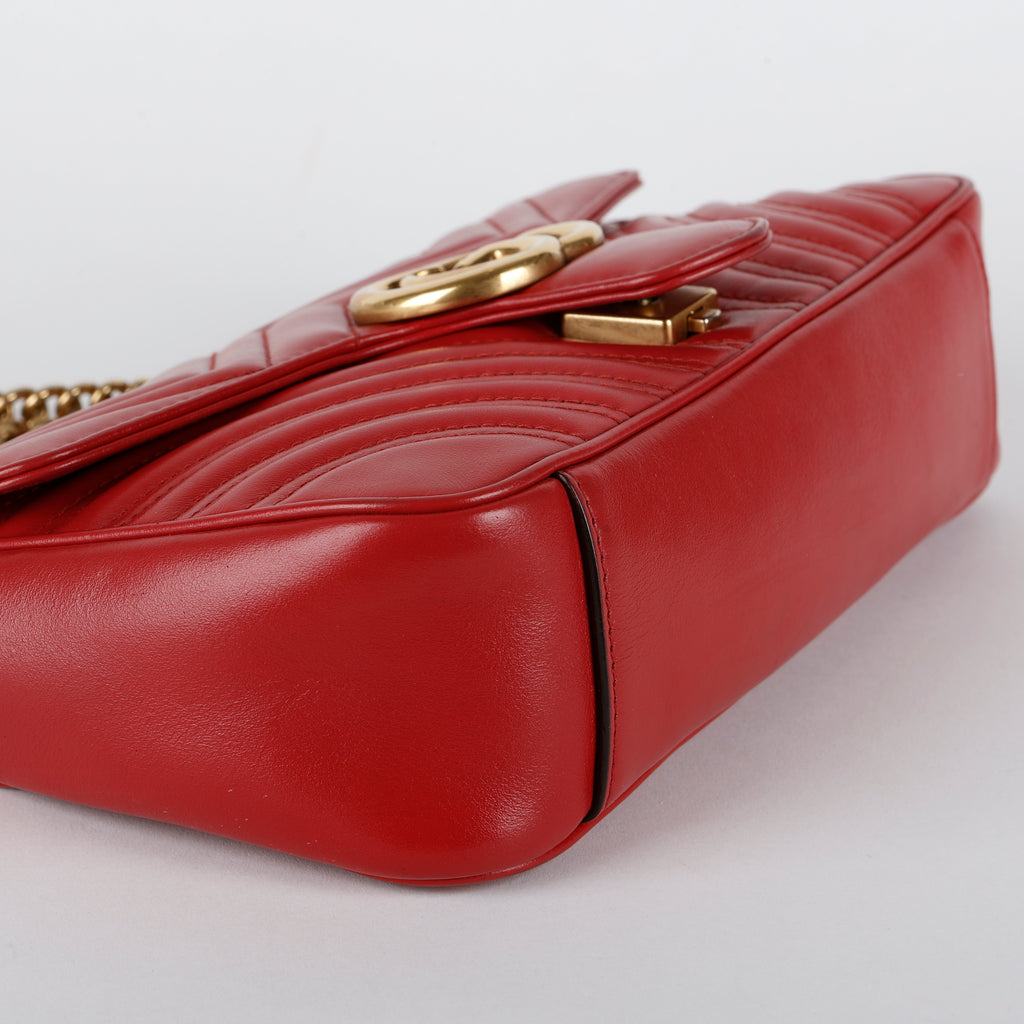 Small GG Marmont Flap, Red