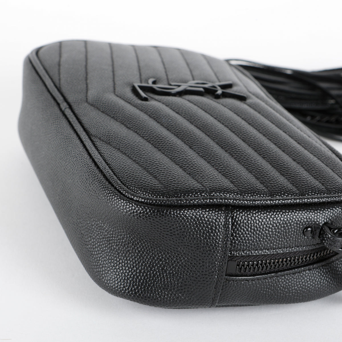Mini Lou Camera Bag, So Black Grain de Poudre