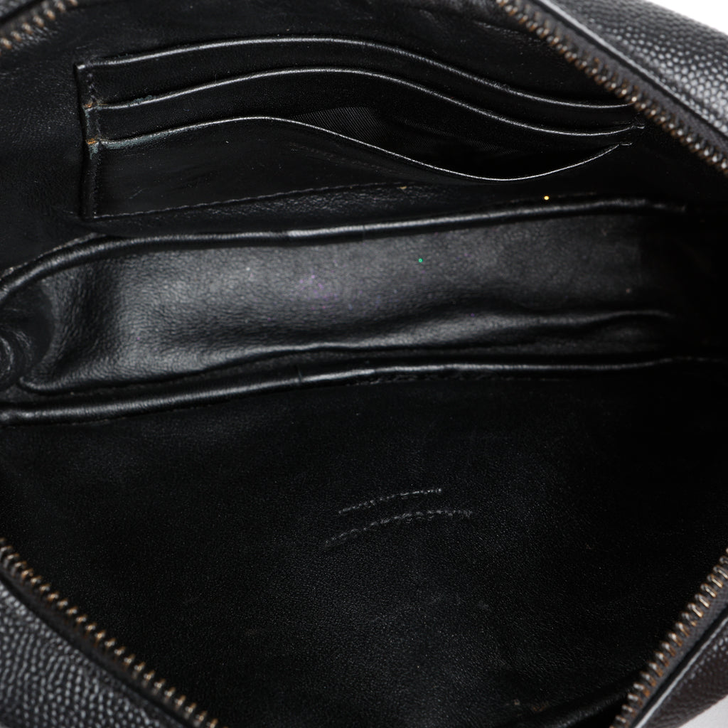 Mini Lou Camera Bag, So Black Grain de Poudre