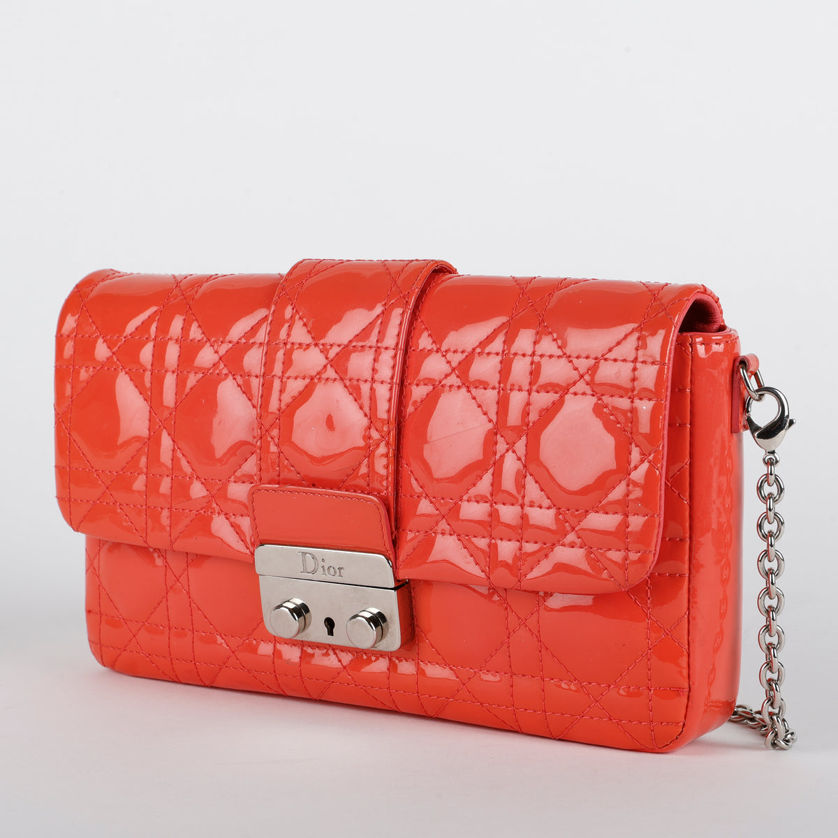 Mini New Lock Pouch, Patent Coral