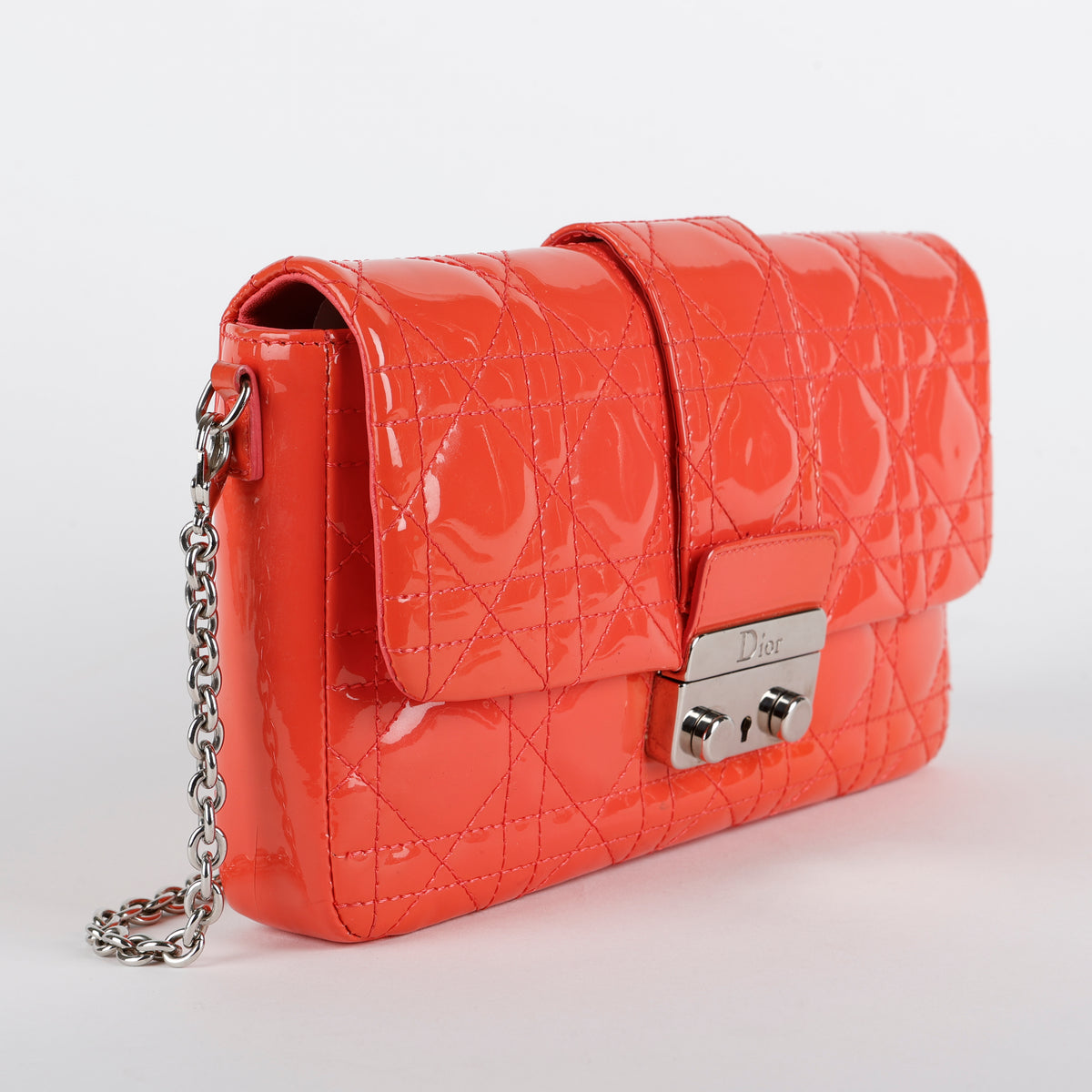 Mini New Lock Pouch, Patent Coral