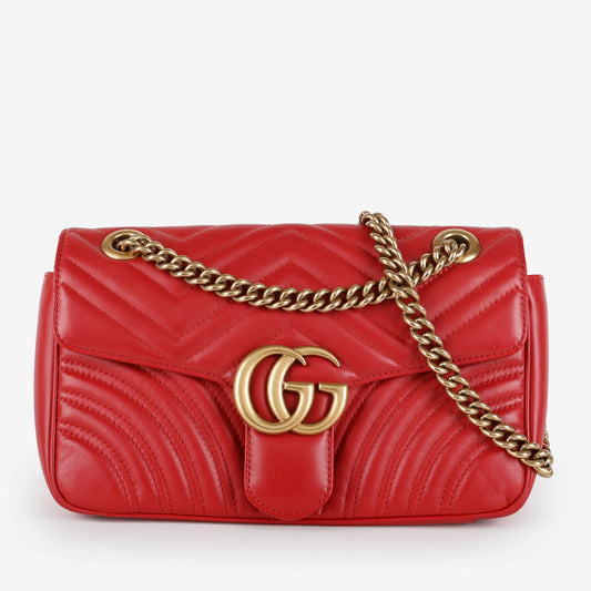 Small GG Marmont Flap, Red
