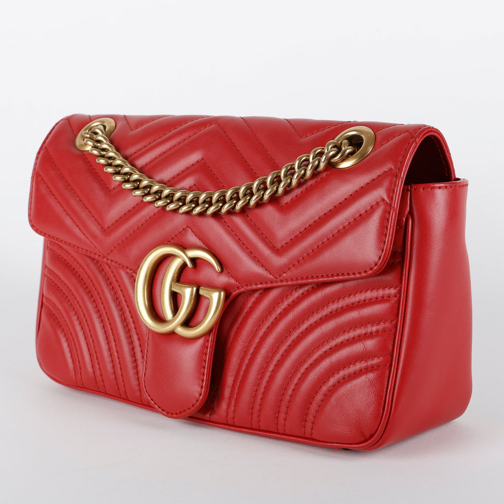 Small GG Marmont Flap, Red