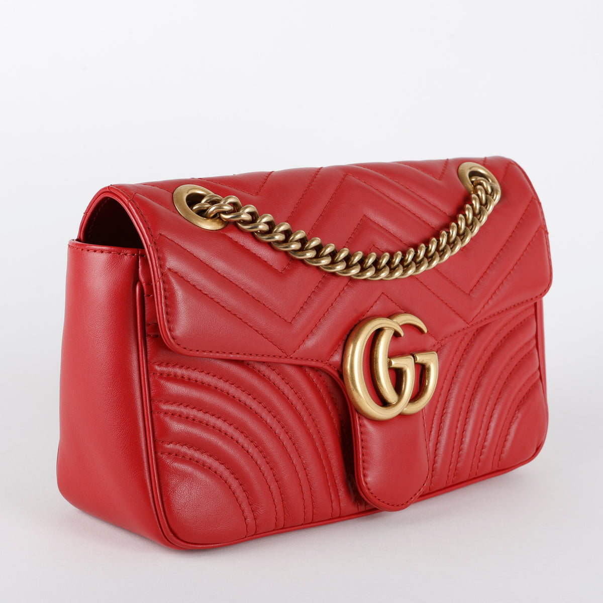 Small GG Marmont Flap, Red