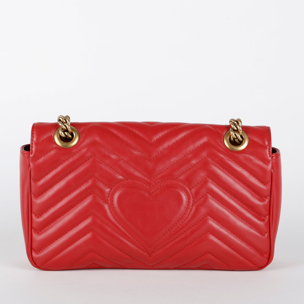 Small GG Marmont Flap, Red