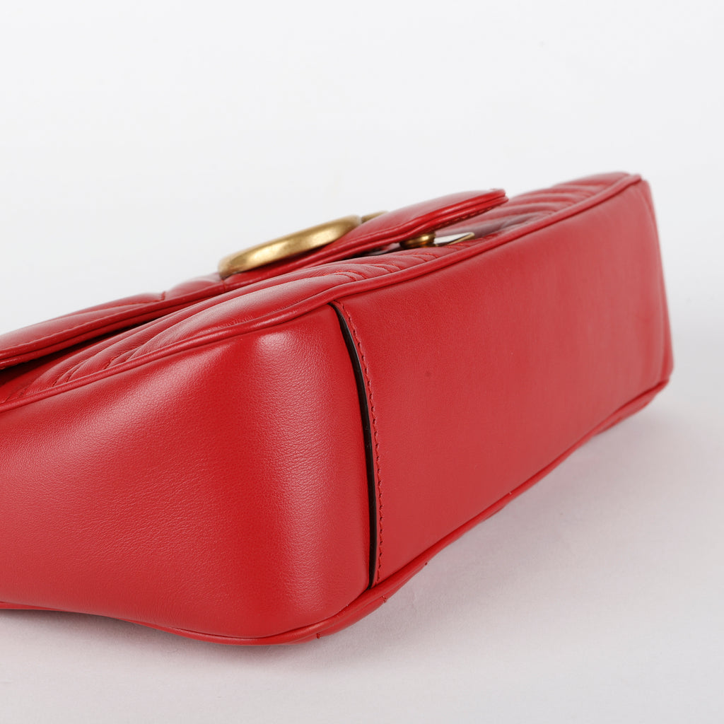 Small GG Marmont Flap, Red