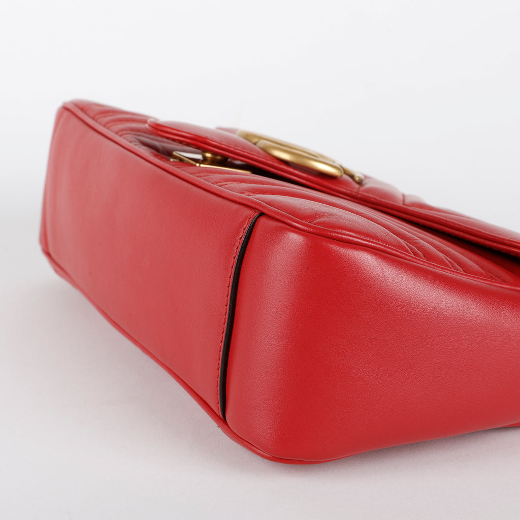 Small GG Marmont Flap, Red