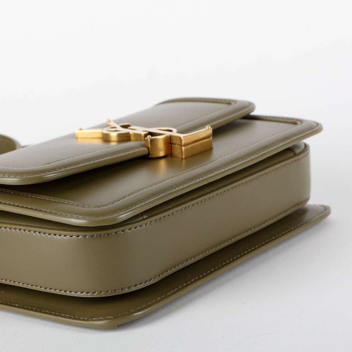 Solferino Shoulder Bag, Olive Green Calfskin