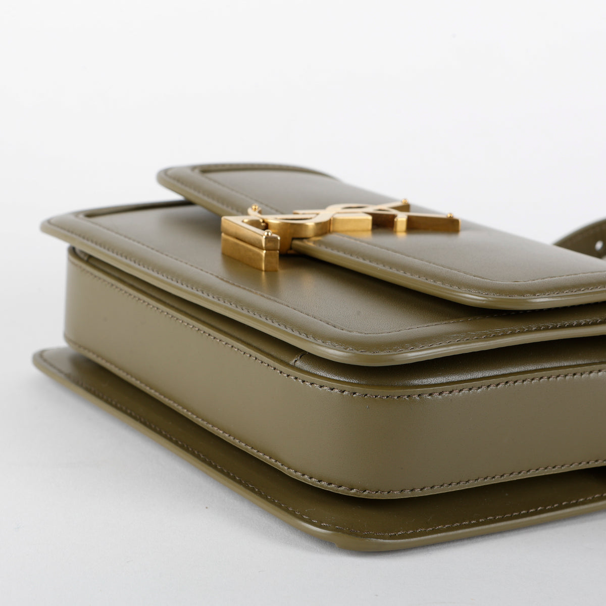 Solferino Shoulder Bag, Olive Green Calfskin