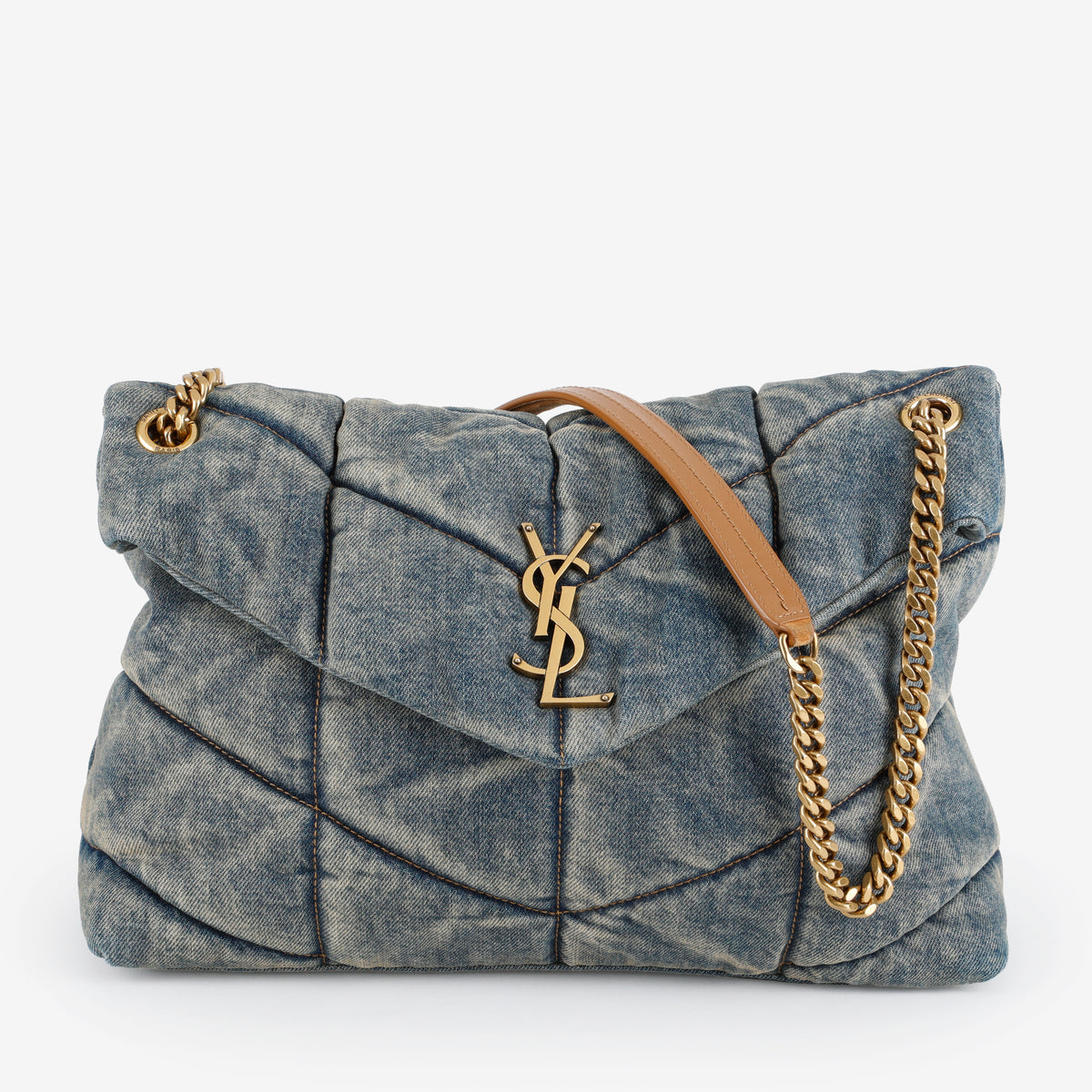 Medium Lou Puffer, Blue Denim