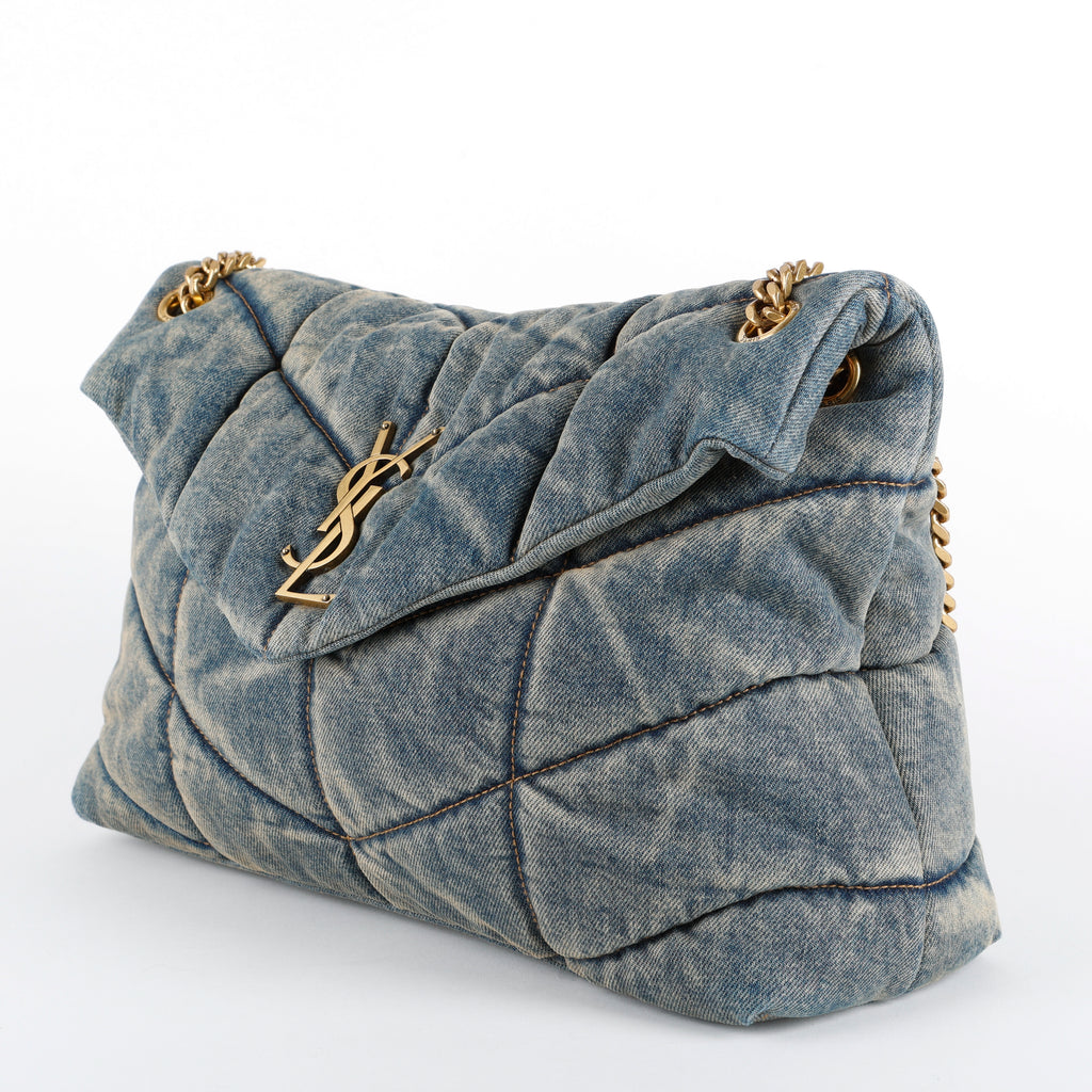 Medium Lou Puffer, Blue Denim
