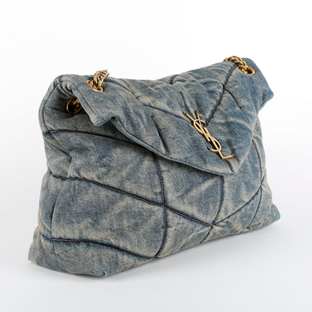 Medium Lou Puffer, Blue Denim
