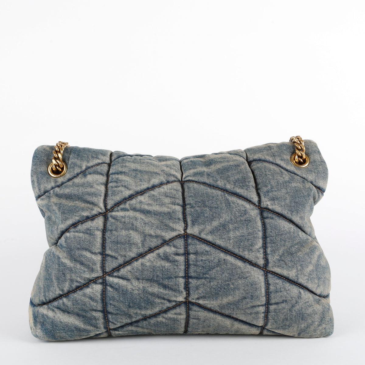 Medium Lou Puffer, Blue Denim