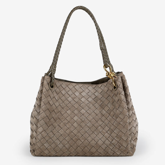 Large Suede Parachute Tote