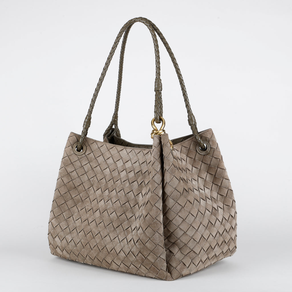 Large Suede Parachute Tote