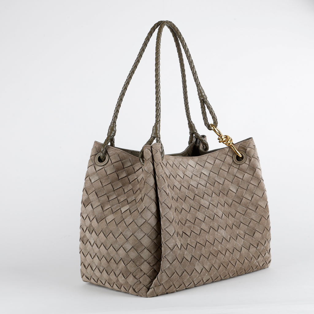 Large Suede Parachute Tote