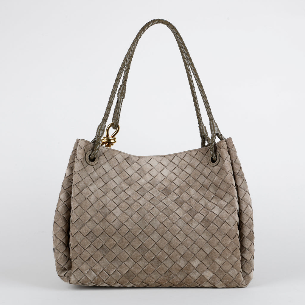 Large Suede Parachute Tote