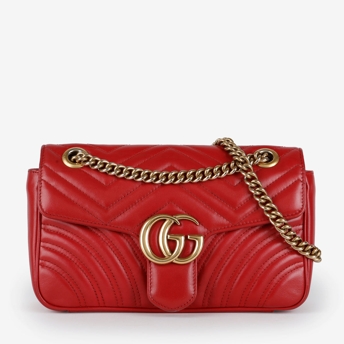 Small GG Marmont Flap, Red