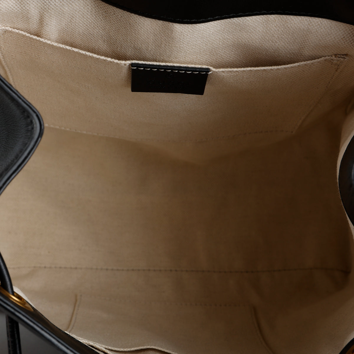 GG Marmont Web Chain Backpack, Black Calfskin