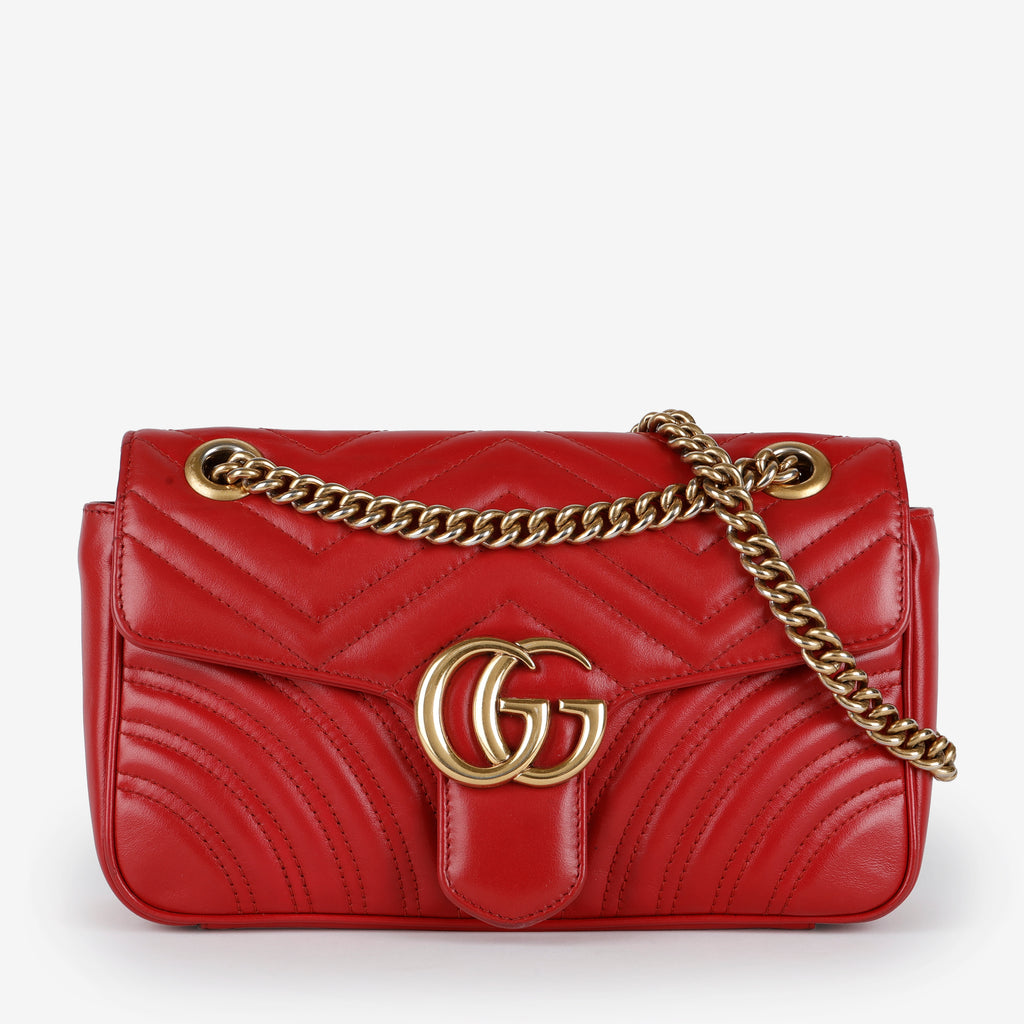 Small GG Marmont Flap, Red