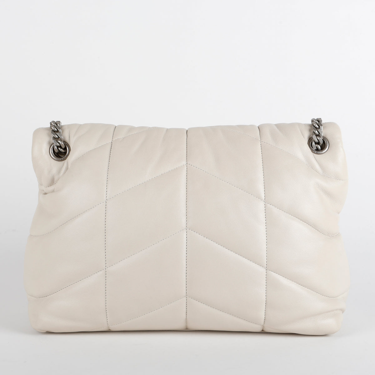 Medium Lou Puffer, White SHW