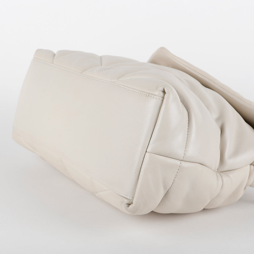 Medium Lou Puffer, White SHW