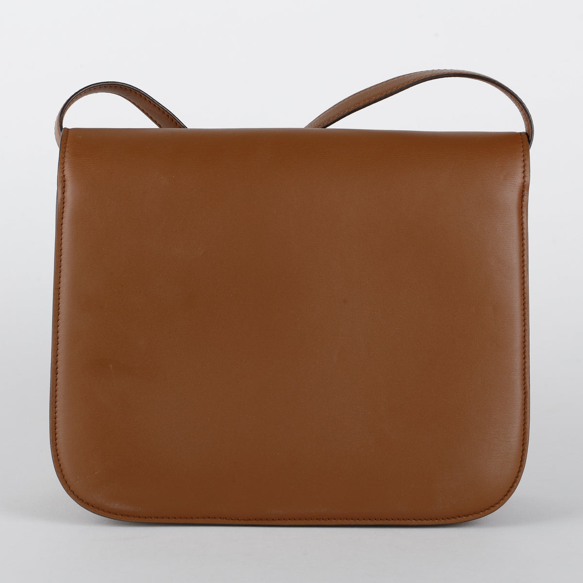 Medium Box Bag, Brown Grained Calfskin