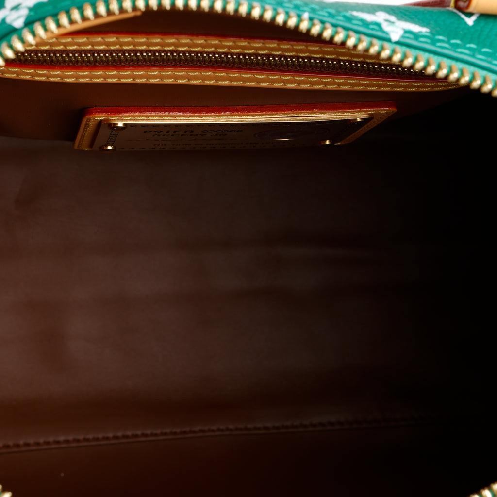 P9 Speedy 30 Bandouliere, Green Monogram