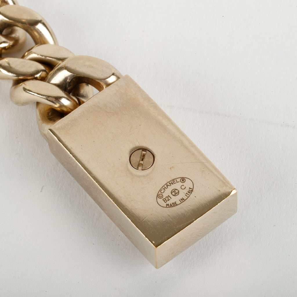 CC Dog Tag Charm Drop Earrings